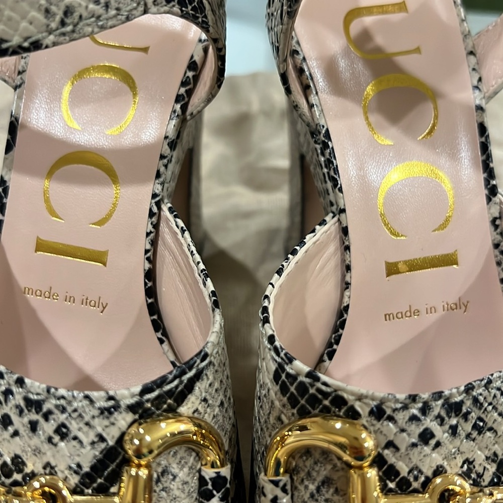 🔥🔥🔥Authentic Gucci Python Calf Print Sandals - Picture 6 of 11